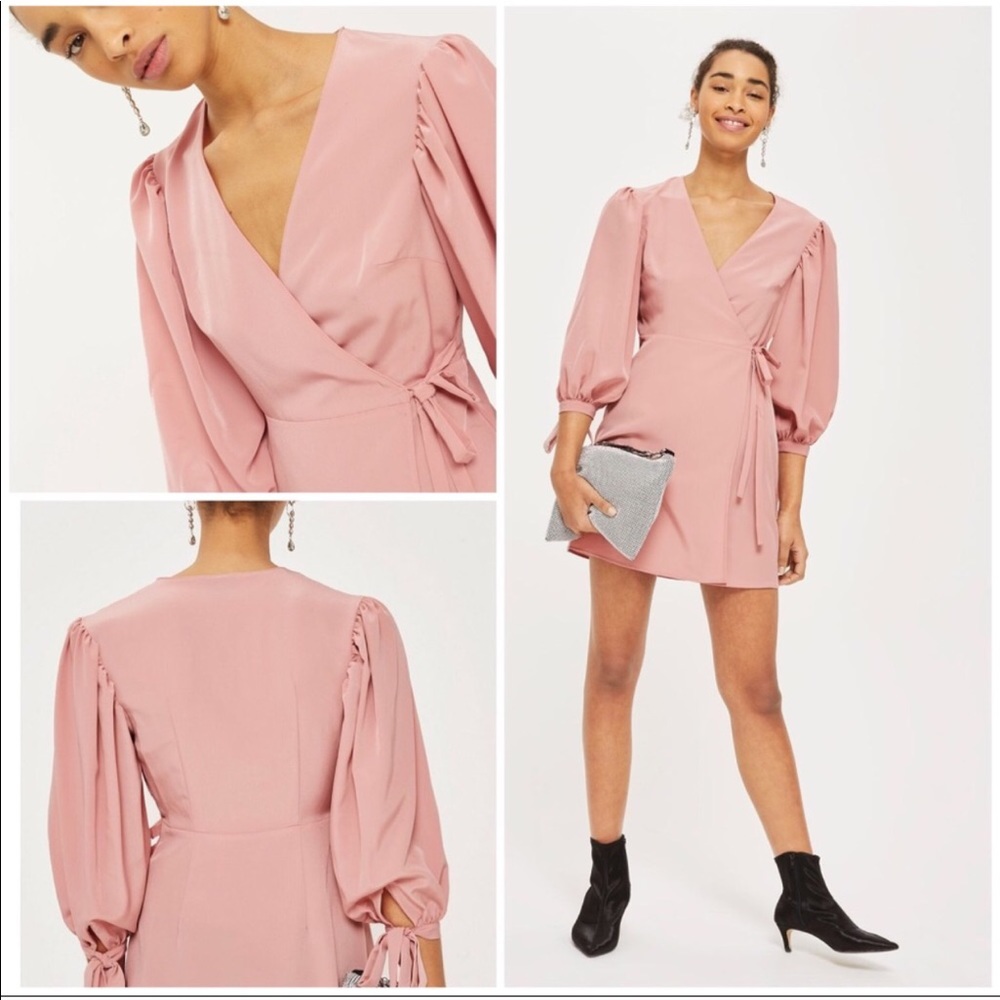 Topshop Ovoid Wrap Dress - Picture 2 of 4